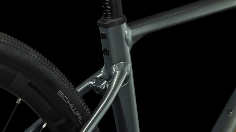 Cube Nuroad Rookie Kids Gravel Bike in Grey and Orange-4